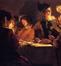 Honthorst Gerrit Van Supper With The Minstrel And His Lute