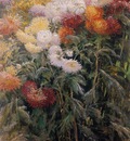 Caillebotte Gustave Clump of Chrysanthemums Garden at Petit Gennevilliers