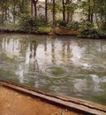 Caillebotte Gustave The Yerres Rain aka Riverbank in the Rain