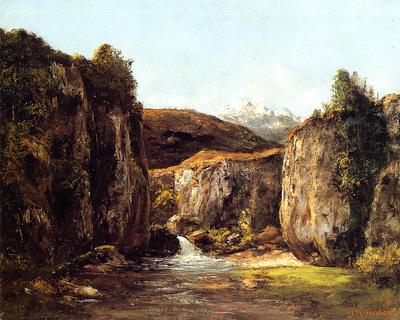 Courbet Gustave Landscape The Source among the Rocks of the Doubs