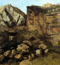 Courbet Gustave Crumbling Rocks