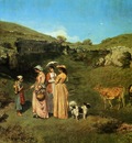 Courbet Gustave The Young Ladies of the Village
