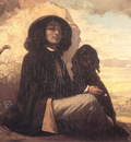 Self Portrait Courbet with a Black Dog CGF