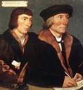 Holbien the Younger Double Portrait of Sir Thomas Godsalve and His Son John