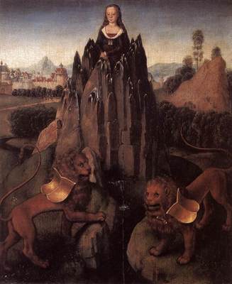 memling hans allegory with a virgin 1479