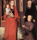 memling hans virgin and child with st anthony the abbot and a donor