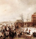 avercamp hendrick a scene on the ice near a town