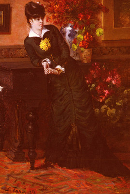 Tanzi Leon Louis Antoine Elegant Lady In A Black Dress