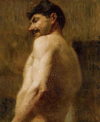 Toulouse Lautrec Henri de Bust of a Nude Man