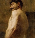 Toulouse Lautrec Henri de Bust of a Nude Man