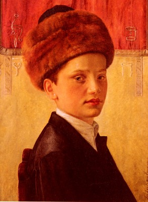 Kaufmann Isidor Portrait Of A Young Chassidic Boy