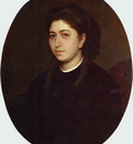 Kramskoi Portrait of a Young Woman Dressed in Black Velvet