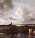 RUISDAEL Jacob Isaackszon van An Extensive Landscape With A Ruined Castle And A Village Church