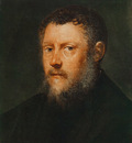 Tintoretto Portrait of a Man fragment