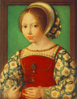 GOSSAERT Jan Young Girl with Astronomic Instrument