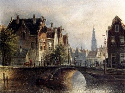 spohler johannes franciscus capricio sunlit townviews in amsterdam