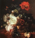 HUYSUM Jan Van Basket of Flowers