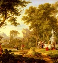 Huysum Jan Van A Classical Landscape With The Worship Of Bacchus