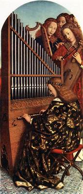 Eyck Jan van The Ghent Altarpiece Angels Playing Music