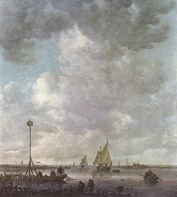 Goyen Jan van Marine Landscape with Fishermen