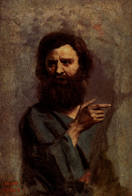 Corot Jean Baptiste Camille Corot Head Of Bearded Man