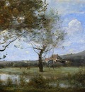 Corot Meadow with Two Large Trees