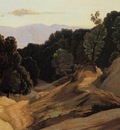 Corot Road through Wooded Mountains