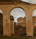 Corot Rome The Coliseum Seen through Arches of the Basilica of Constantine