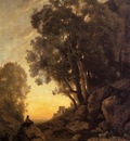 Corot The Italian Goatherd Evening