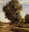 Corot A Village near Beauvais