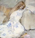 Raffaelli Jean Francois A Young Girl Resting