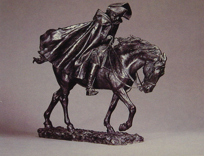 Marshal Ney on Horseback Fighting the Wind