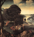 PATENIER Joachim Landscape With St John The baptist Preaching