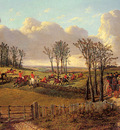 Herring Sr John Frederick A Hunting Scene With A Coach And Four On The Open Road