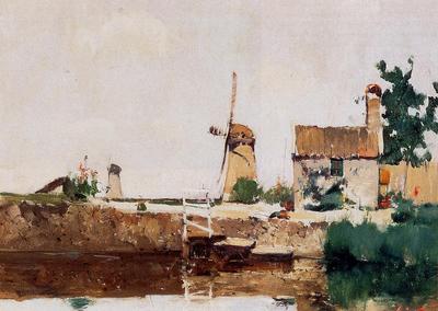 Twachtman John Windmills Dordrecht