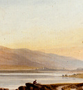 varley John Figures And Sheep On The Shore Of Lake Geneva