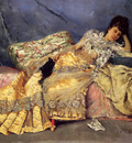 Stewart Julius LeBlanc Lady On A Pink Divan