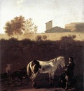 Italian Landscape with Herdsman and a Piebald Horse WGA