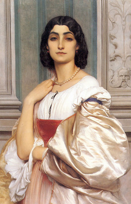 A Roman Lady La Nanna 1858 9 80x52cm