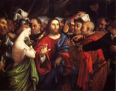 Lotto Lorenzo Christ And The Adulteress
