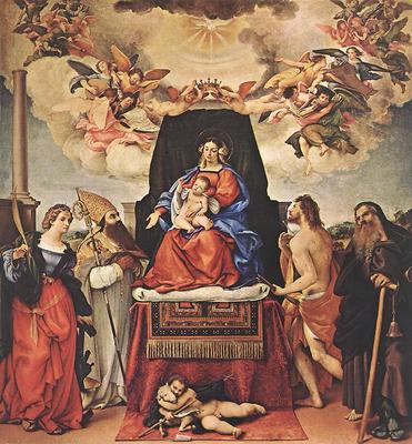 Lotto Lorenzo Madonna and Child with Saints 1521 II