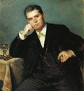 Corinth Lovis Portrait of Franz Heinrich Corinth with a Glass of Wine