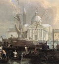 CARLEVARIS Luca The Sea Custom House With San Giorgio Maggiore detail