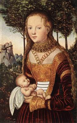 CRANACH Lucas the Elder Young Mother And Child