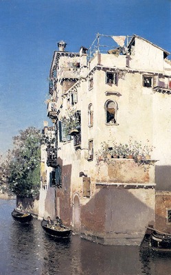 Ortega Martin Rico Y A Venetian Canal Scene