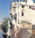 Ortega Martin Rico Y A Venetian Canal Scene