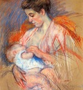 Cassatt Mary Mother Jeanne Nursing Her Baby