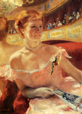 Cassatt Mary Woman With A Pearl Necklace In A Loge
