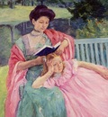 Cassatt Mary Auguste Reading to Her Daughter