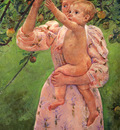 Cassatt Mary Baby Reaching For An Apple